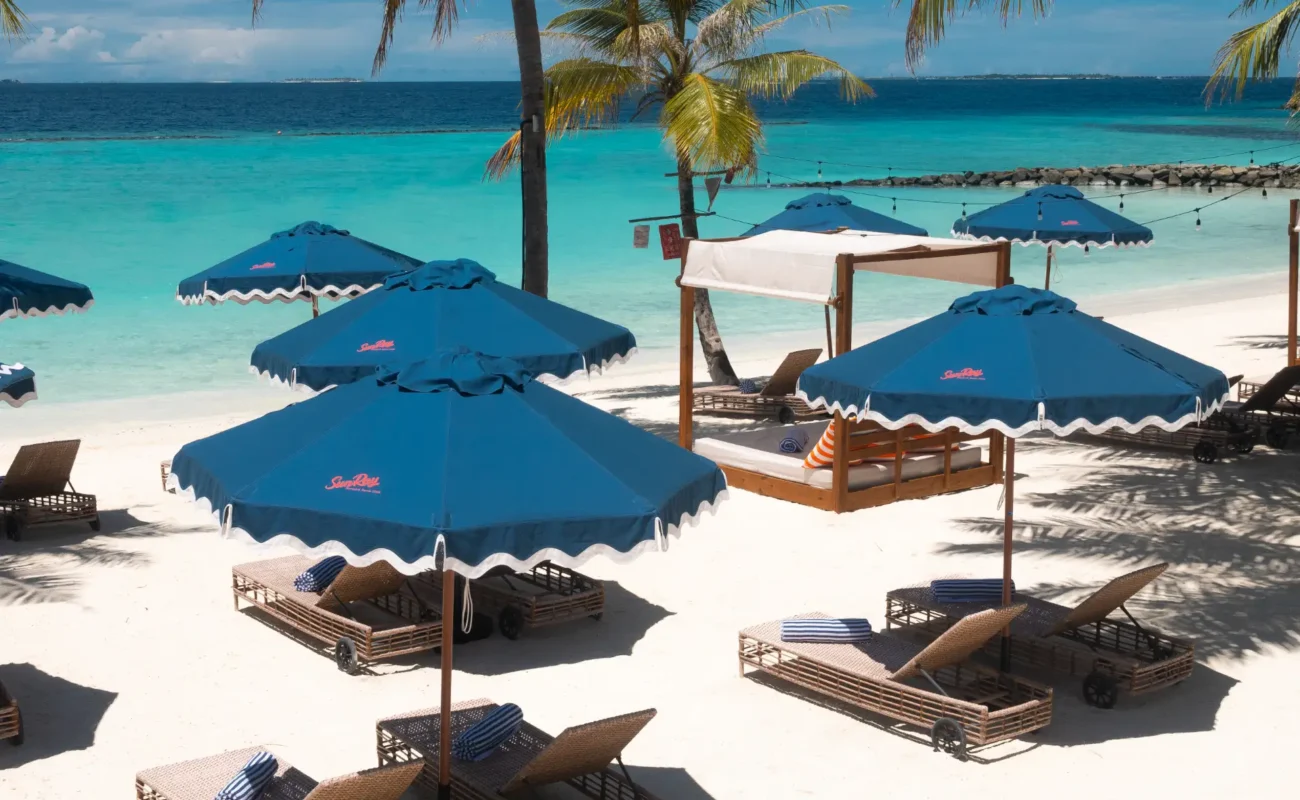 SunRay Maldives - Beach View Parasol Close Up